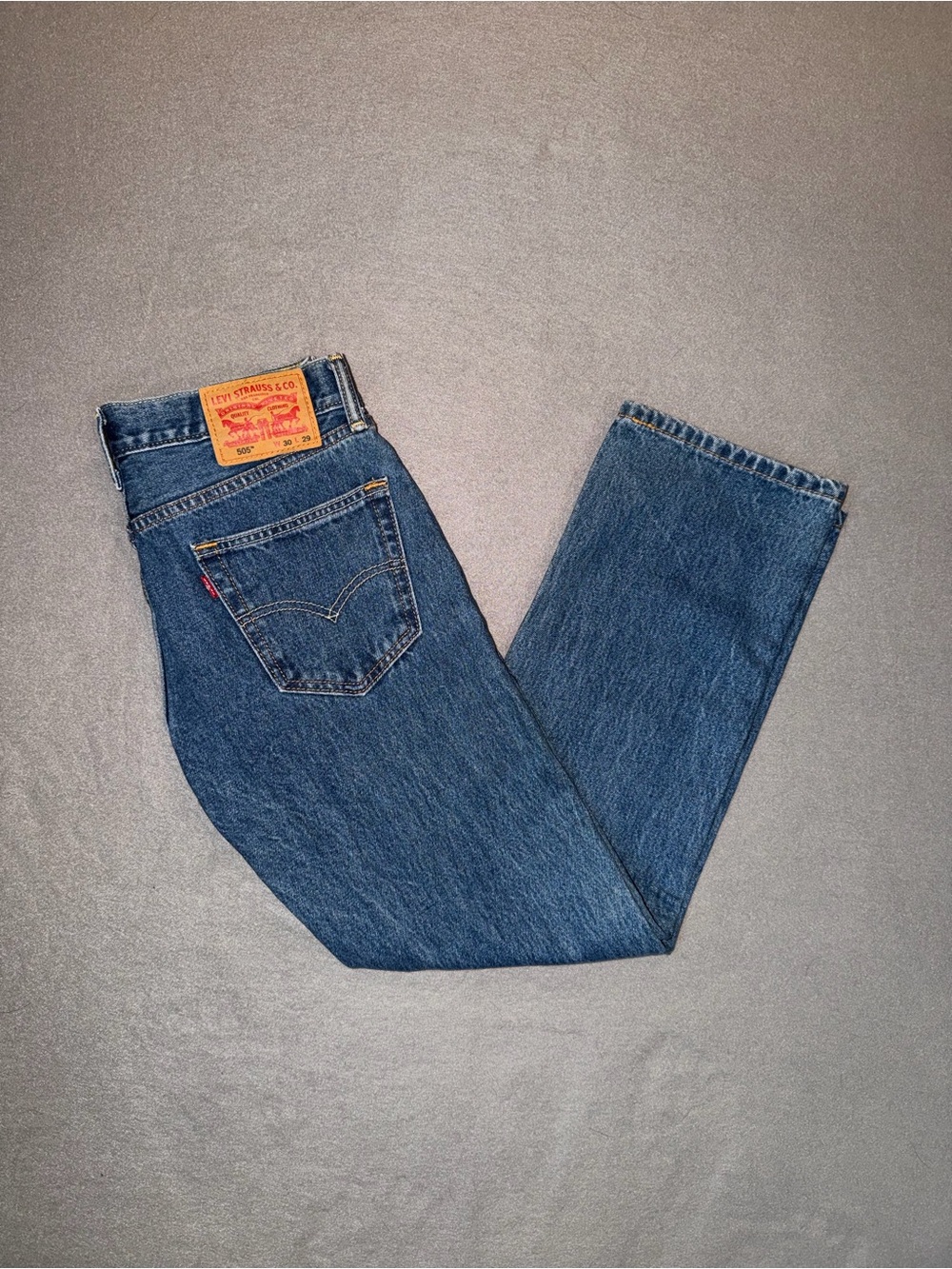 Levi's Men's Classic Blue 505 Straight Fit Jeans 30x29